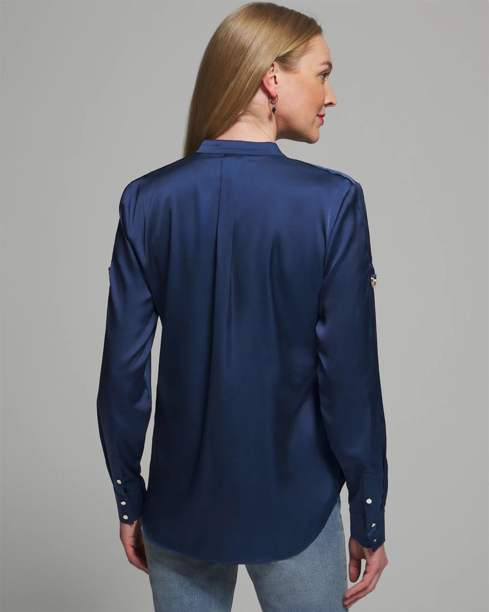 Outlet WHBM Long Sleeve Utility Shirt
