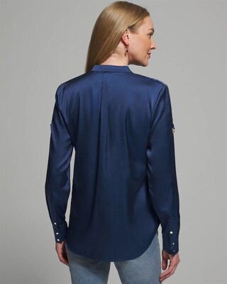 Outlet WHBM Long Sleeve Utility Shirt