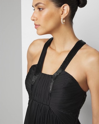 Beaded Halter Maxi Gown click to view larger image.