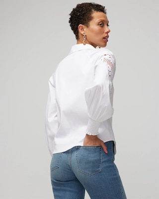 Embroidered Poplin Shirt click to view larger image.