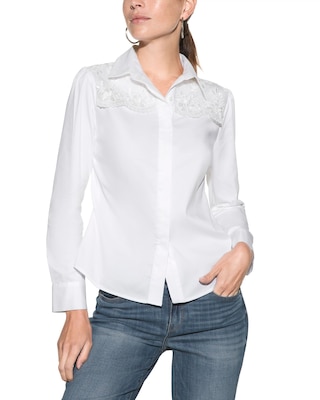 Outlet WHBM Poplin Button-Down Shirt