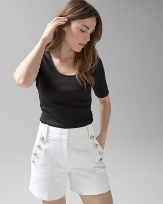 WHBM® FORME Rib Short-Sleeve Top