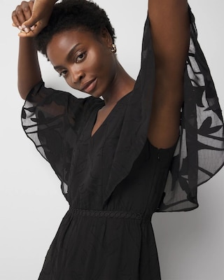 Petite Flounce + Floral Burnout Dress click to view larger image.