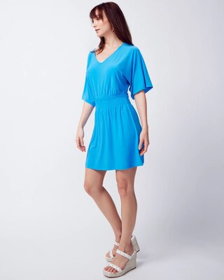 Kimono Sleeve Smocked Waist Dress