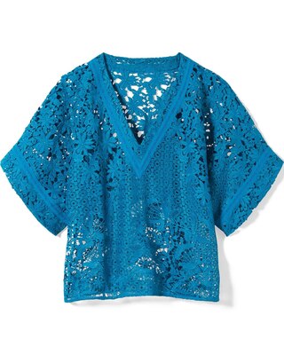 V-Neck Lace Kimono