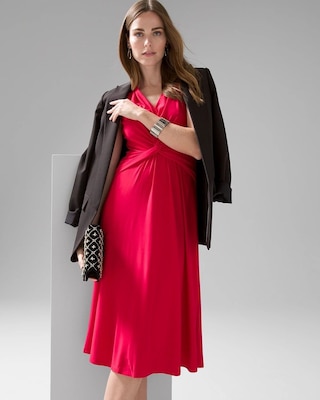 Sleeveless Matte Jersey Twist Front Dress