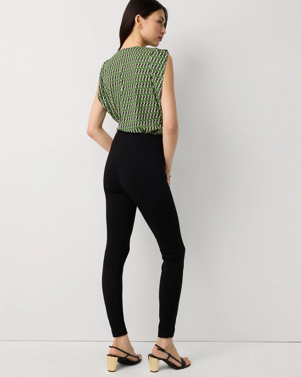 Side-Pleat Ponte Legging click to view larger image.