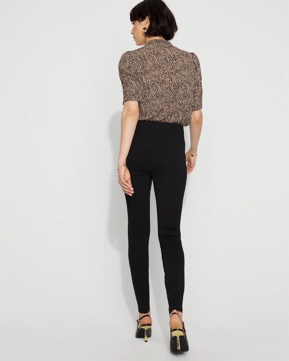 Side-Pleat Ponte Legging