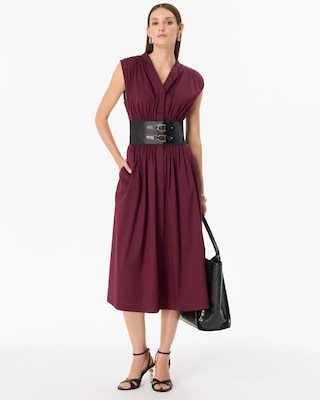 Belted Midi Dress click to view larger image.
