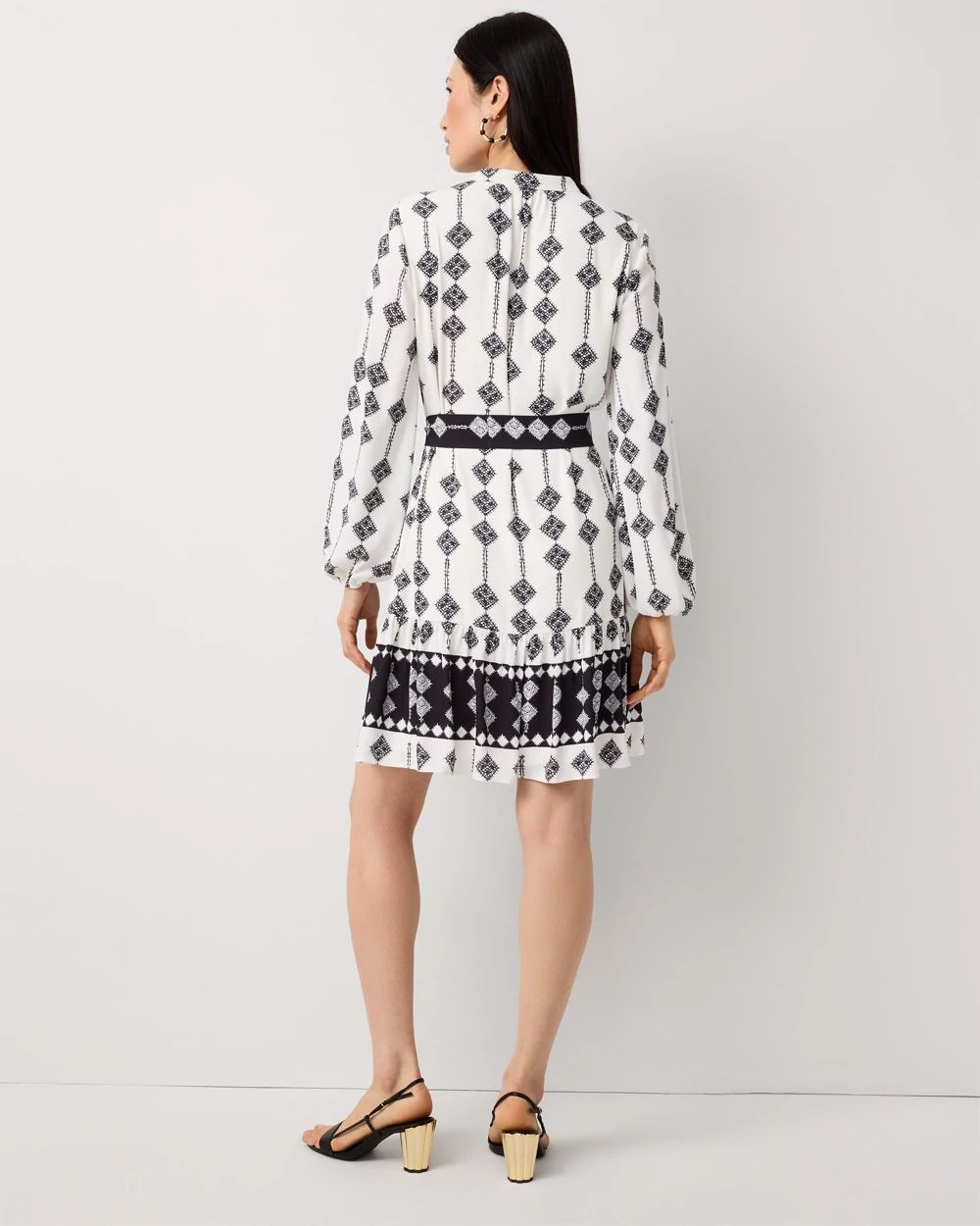 Tie-Waist A-line Shirt Dress