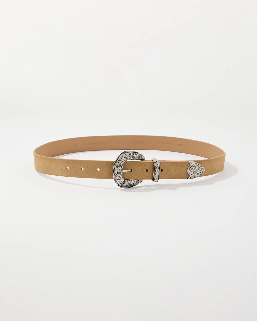 Faux Suede Denim Belt