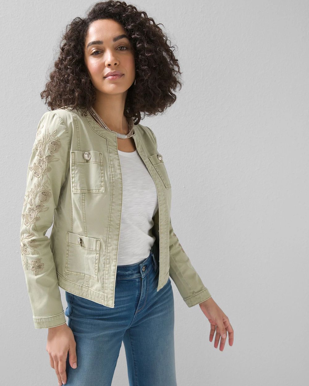 Petite Cutwork WHBM® Stylist Pret Jacket