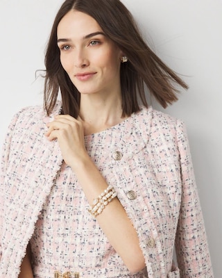 Glass Pearl Stretch Bracelet