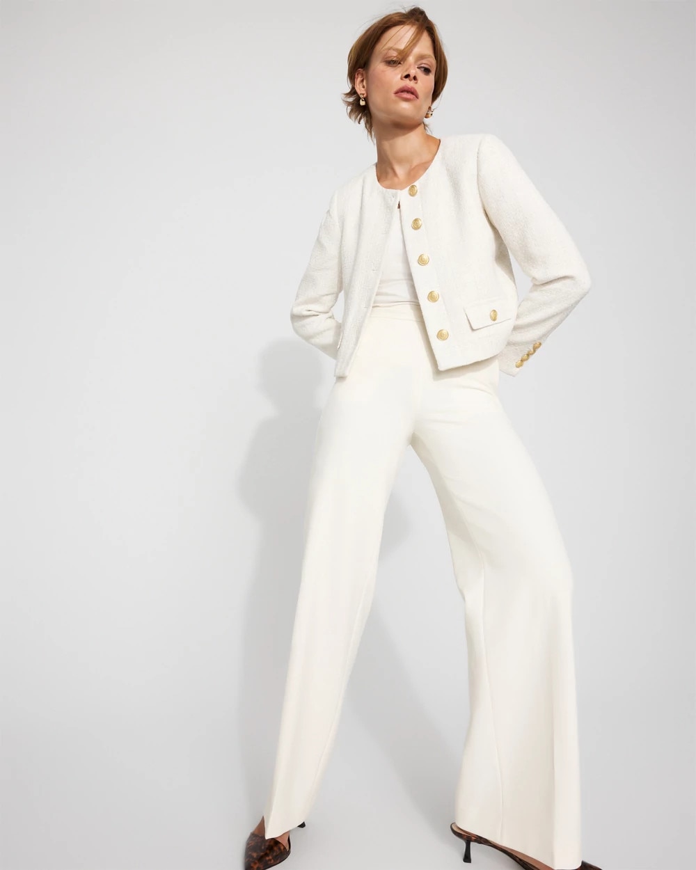 Cropped Tweed Jacket - image 2