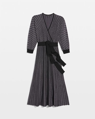 Dolman Sleeve Pleated Sweater Dress click to view larger image.