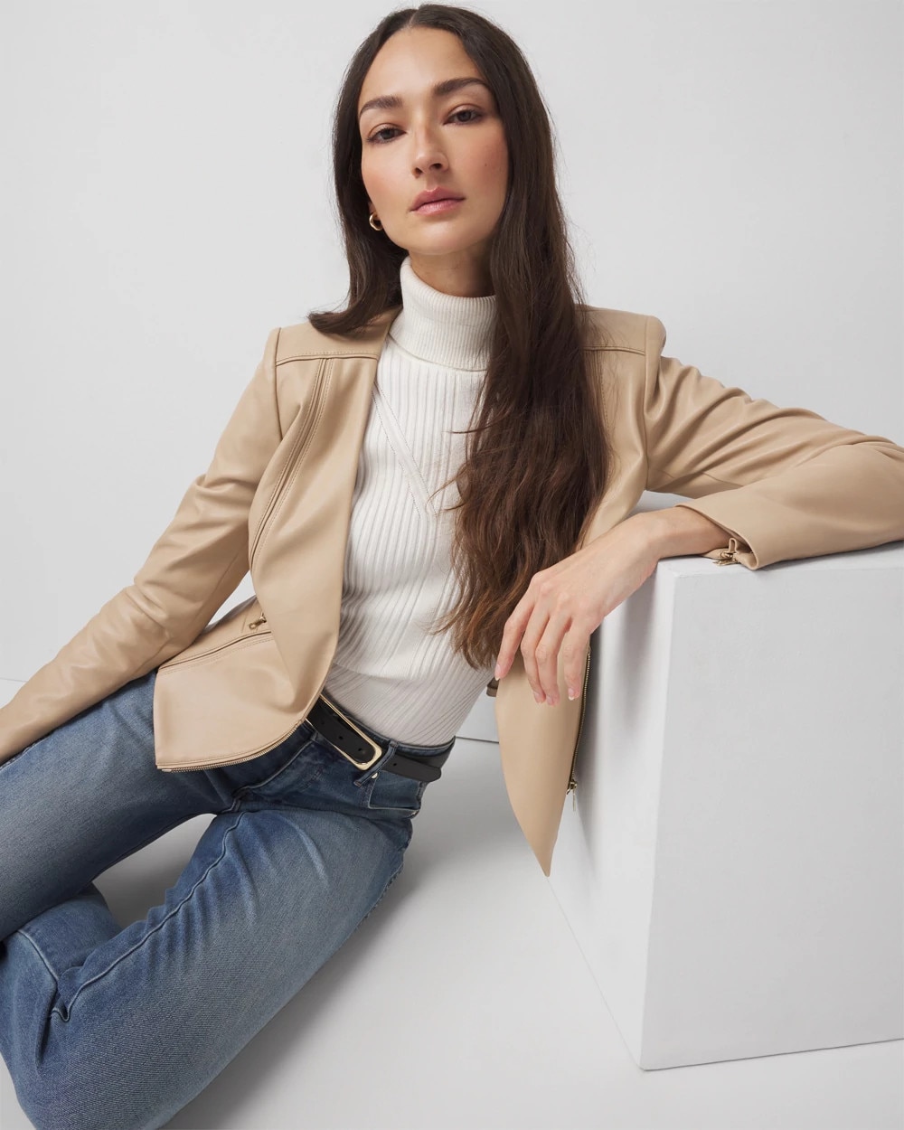 Faux Leather Moto Jacket