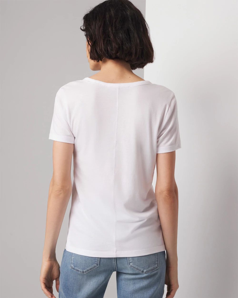 Cotton Modal V-Neck Tee click to view larger image.