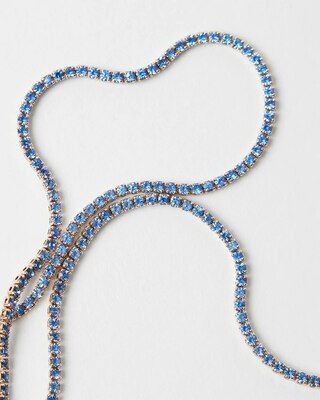 Blue Tennis Necklace