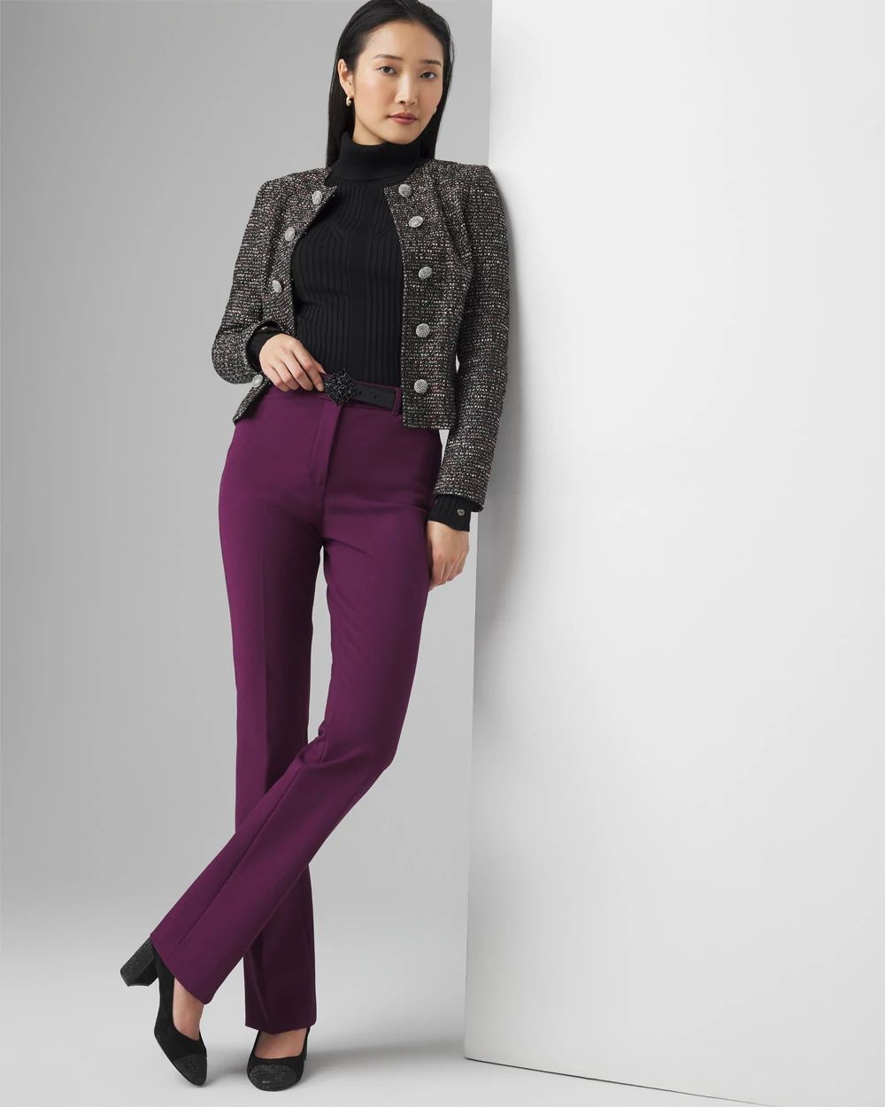 WHBM® Ines Slim Bootcut Comfort Stretch Pant