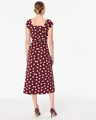 Fit + Flare Poplin Midi Dress click to view larger image.