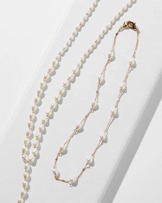 Convertible Pearl Y-Neck Necklace
