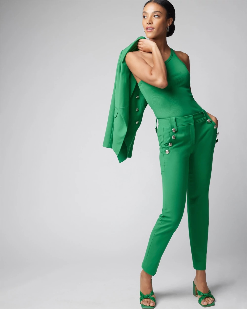 WHBM® FORME Rib One-Shoulder Tank