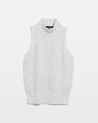 Cable Stitch Mockneck Sweater Tank