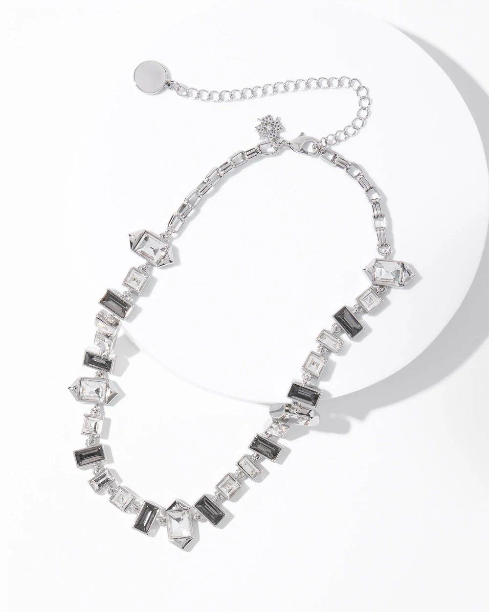 Art Deco Black Crystal Statement Necklace