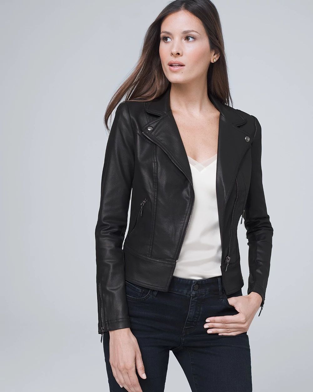 Coated Moto Jacket