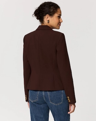 Luxe Stretch Cropped One-Button Blazer click to view larger image.