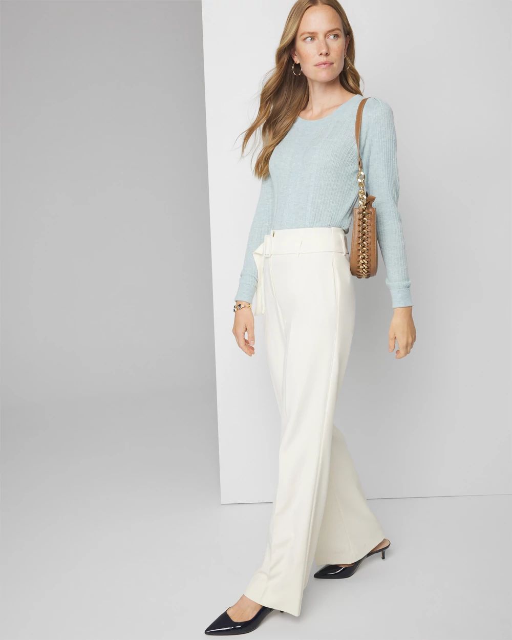 Cashmere Blend Crewneck Sweater click to view larger image.