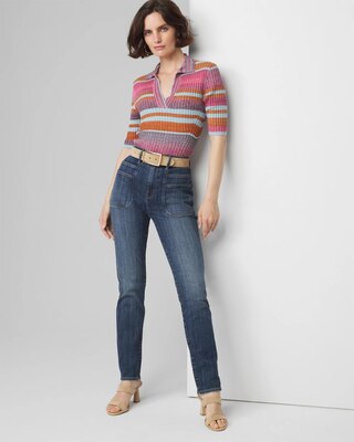 Extra High-Rise Everyday Soft Denim™ Slim Pocket Detail Jeans click to view larger image.