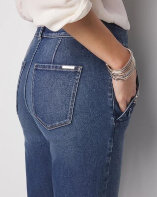 High-Rise Sculpt Horsebit Straight-Leg Jeans click to view larger image.