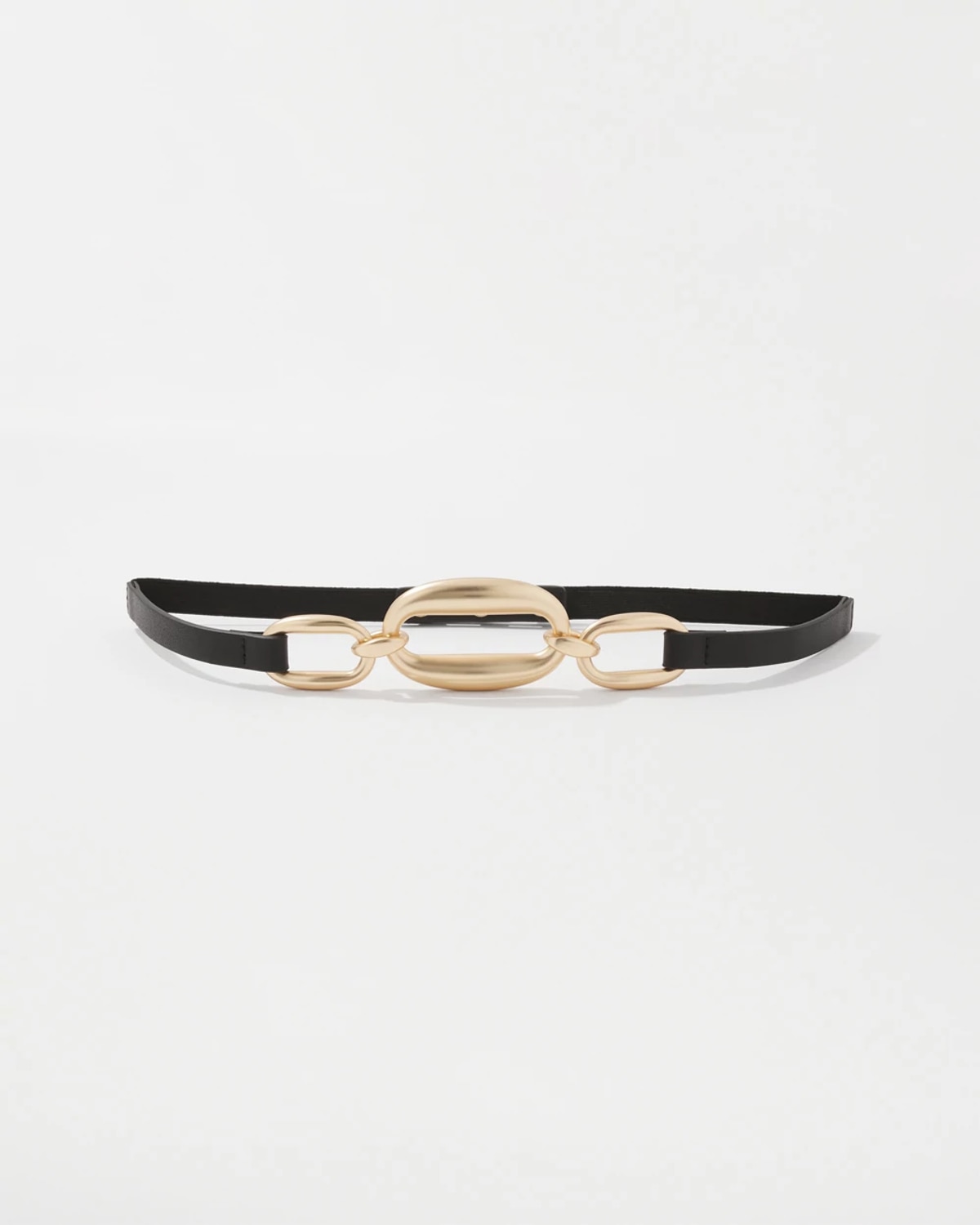 White House Black Market Links Faux Leather Skinny Belt In Brown