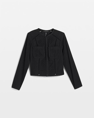 Petite Eyelet Jacket click to view larger image.