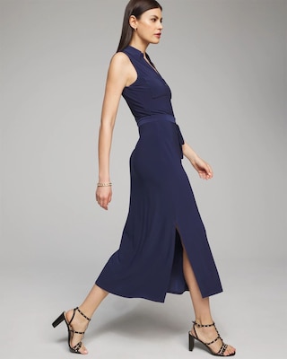 Outlet WHBM Sleeveless Utility Midi Dress click to view larger image.