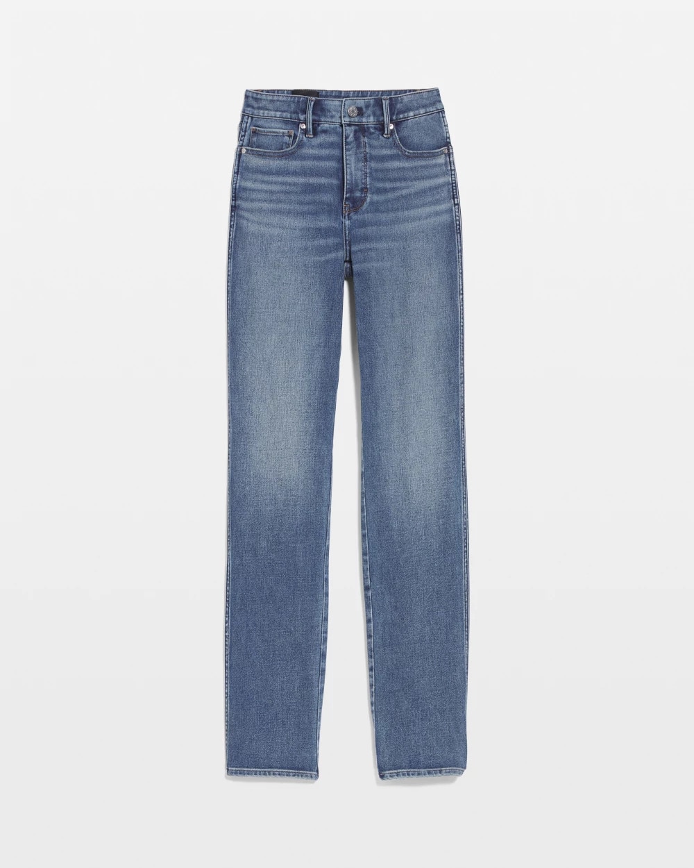 Petite High-Rise Straight Full-Length Jeans