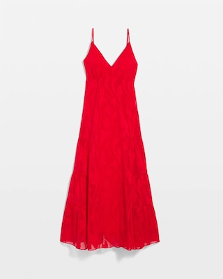 Chiffon Burnout Maxi Dress click to view larger image.