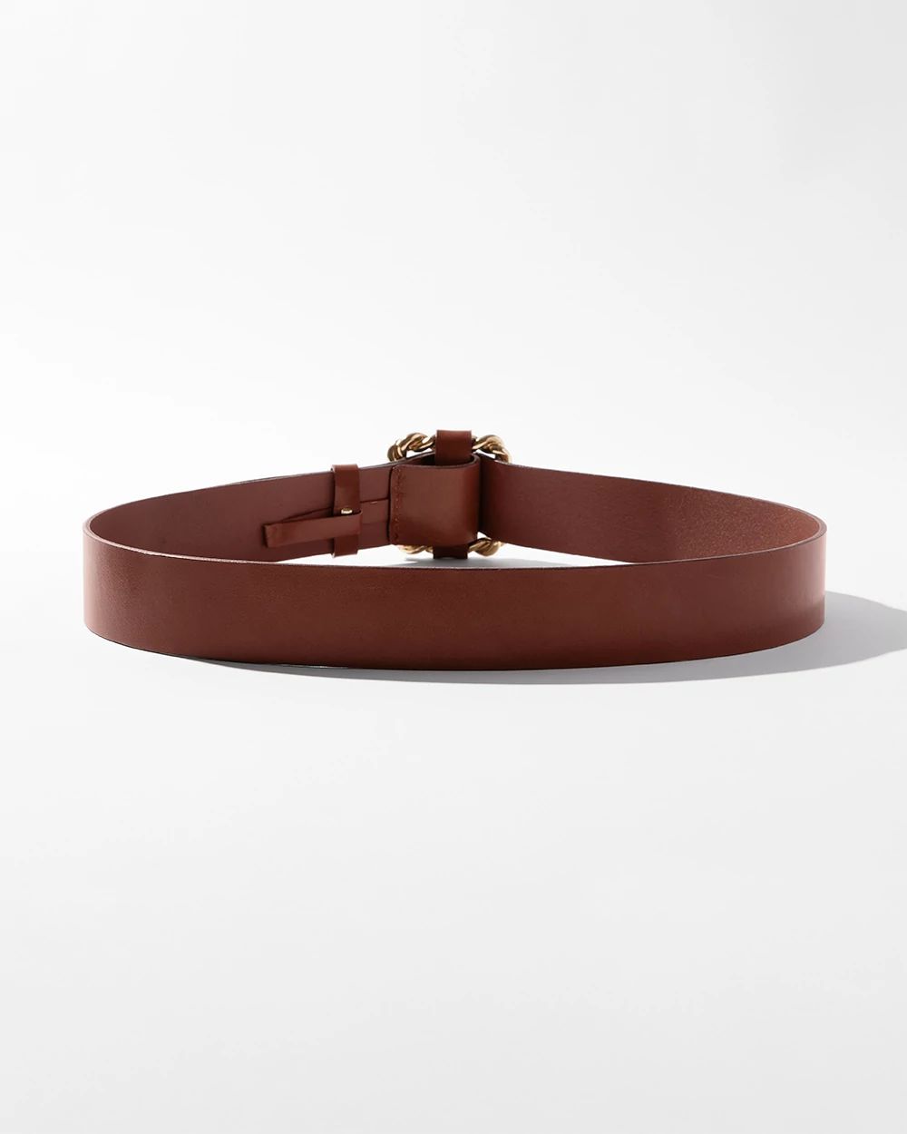 Twisted Buckle Denim Belt