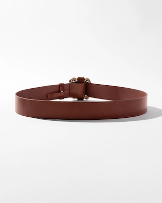 Twisted Buckle Denim Belt