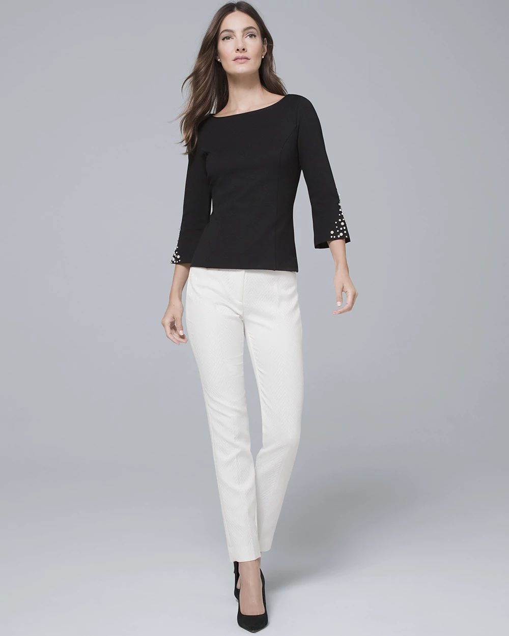 Geo-Texture Slim Ankle Pants click to view larger image.