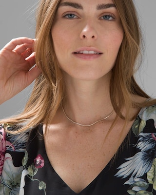 Gold Crystal Tennis Necklace