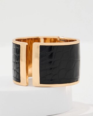 Croc Detail Hinge Bracelet click to view larger image.