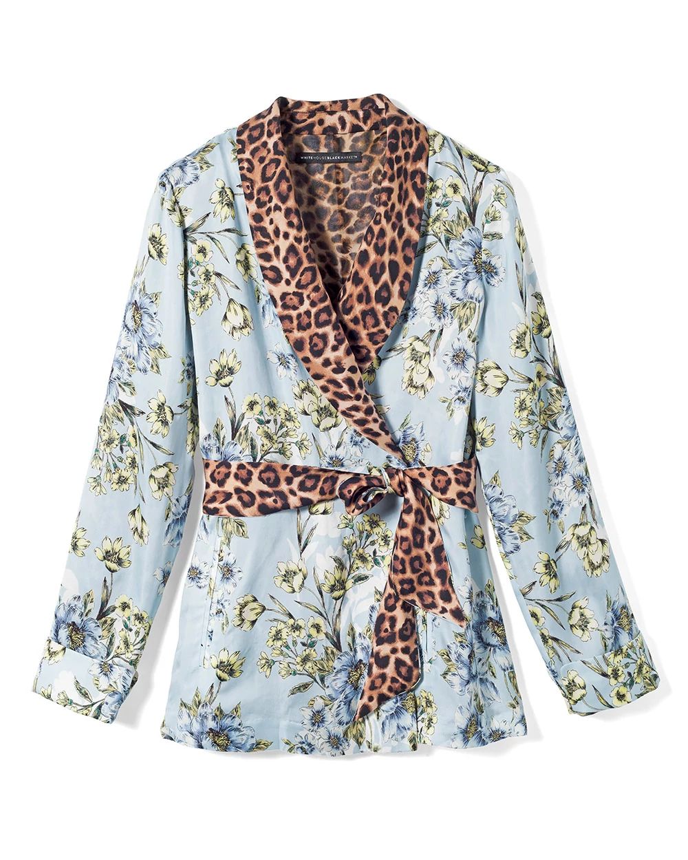 Long Sleeve Shawl Collar Blouse