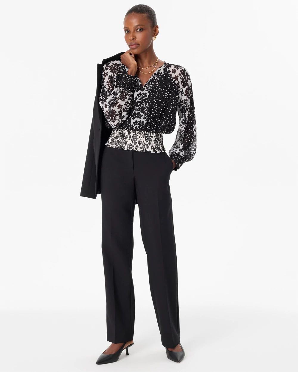 Luxe Stretch High Rise Riley Trouser click to view larger image.