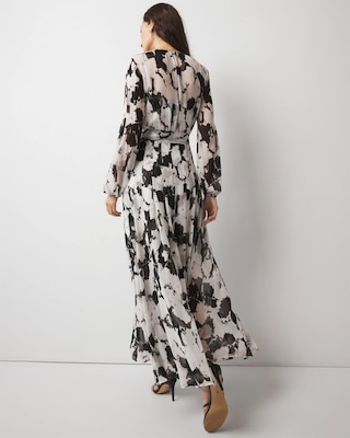 Petite Abstract Floral Maxi Dress click to view larger image.