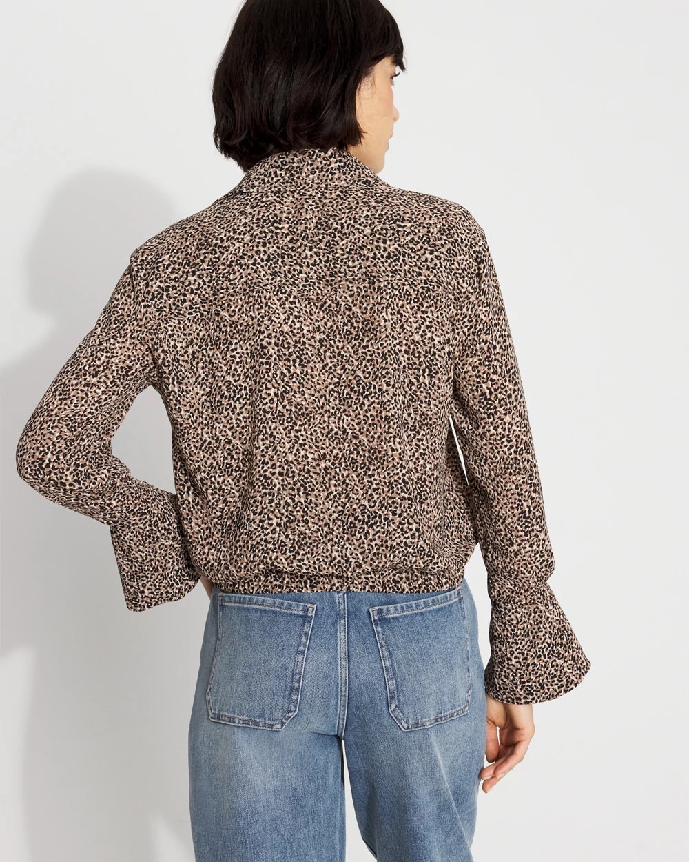 Long-Sleeve Flare Cuff Shirt