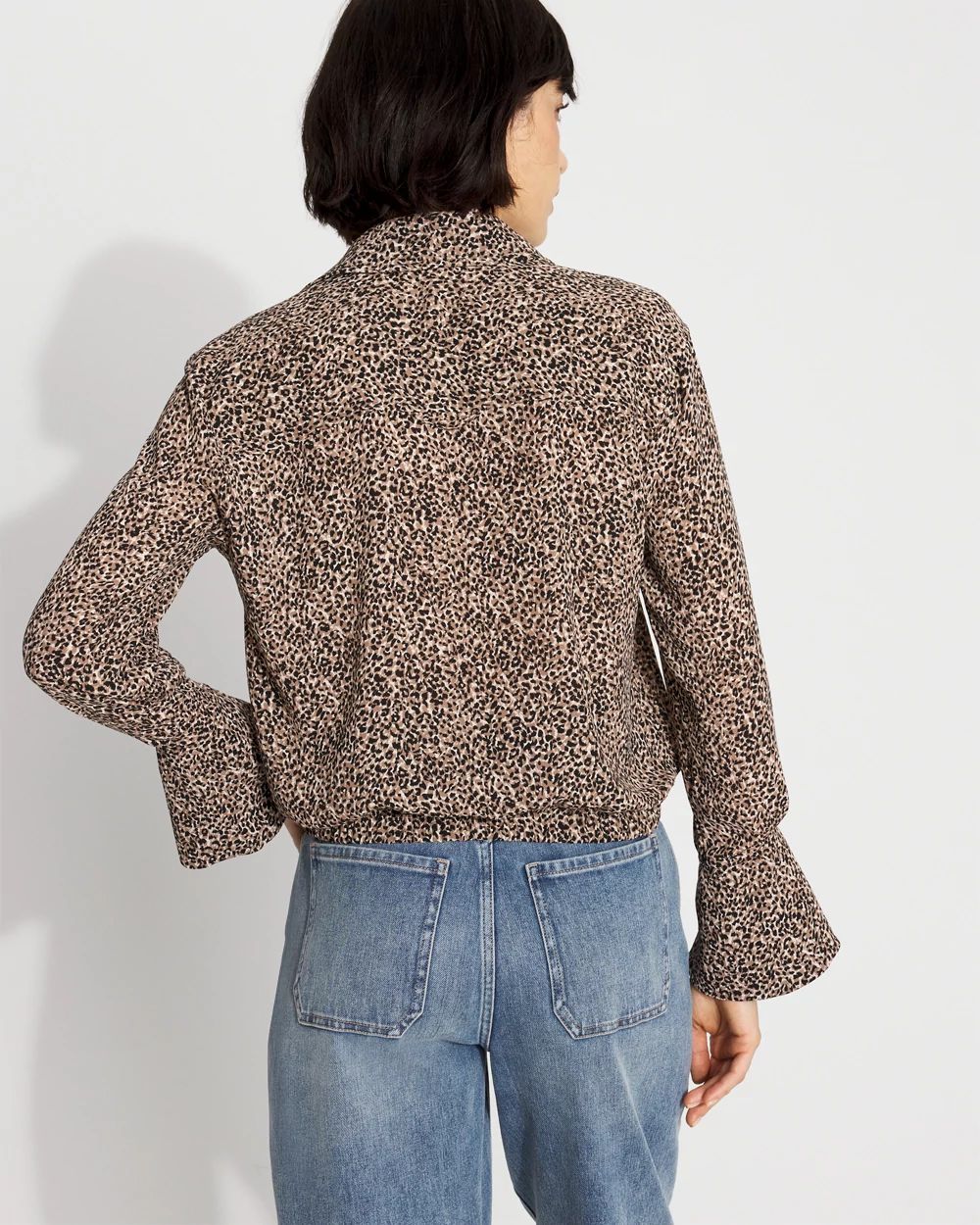 Long-Sleeve Flare Cuff Shirt click to view larger image.