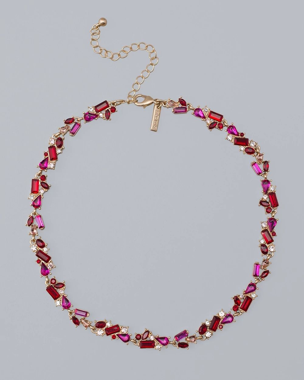 Jeweled Goldtone Single-Row Necklace