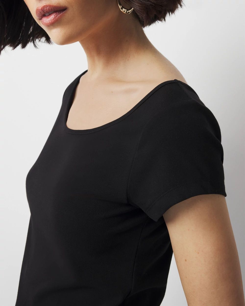 WHBMFORME™ All Ways Stretch Scoop Neck Tee click to view larger image.